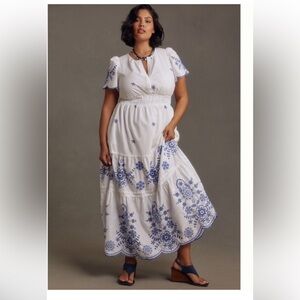 NWT Anthropologie size 2X Somerset maxi dress eyelet edition